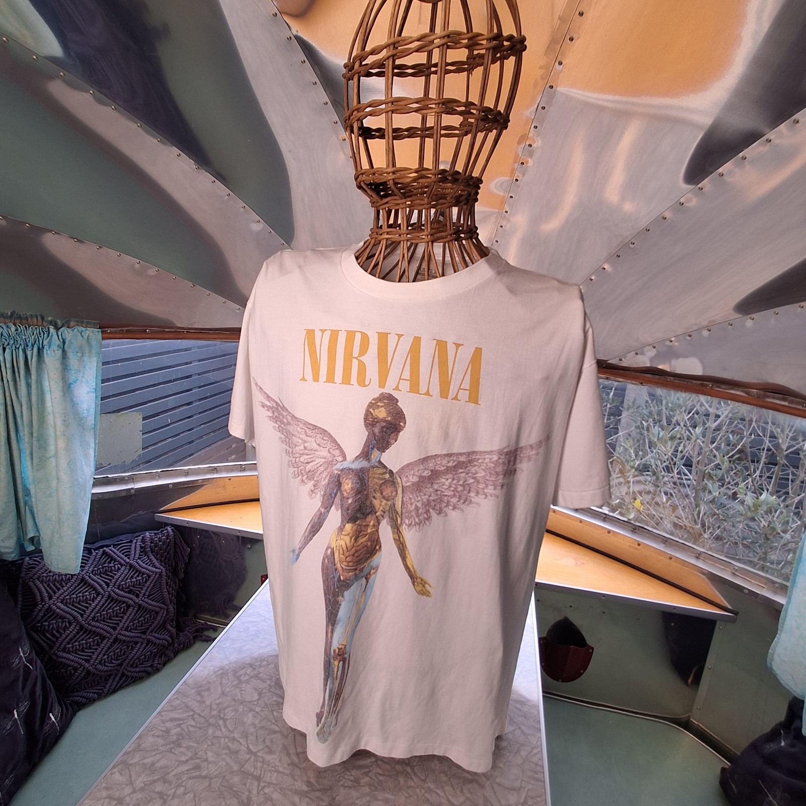Vintage 90s Nirvana In Utero T-Shirt L  1993/94 Giant Cobain Rare Original Owner