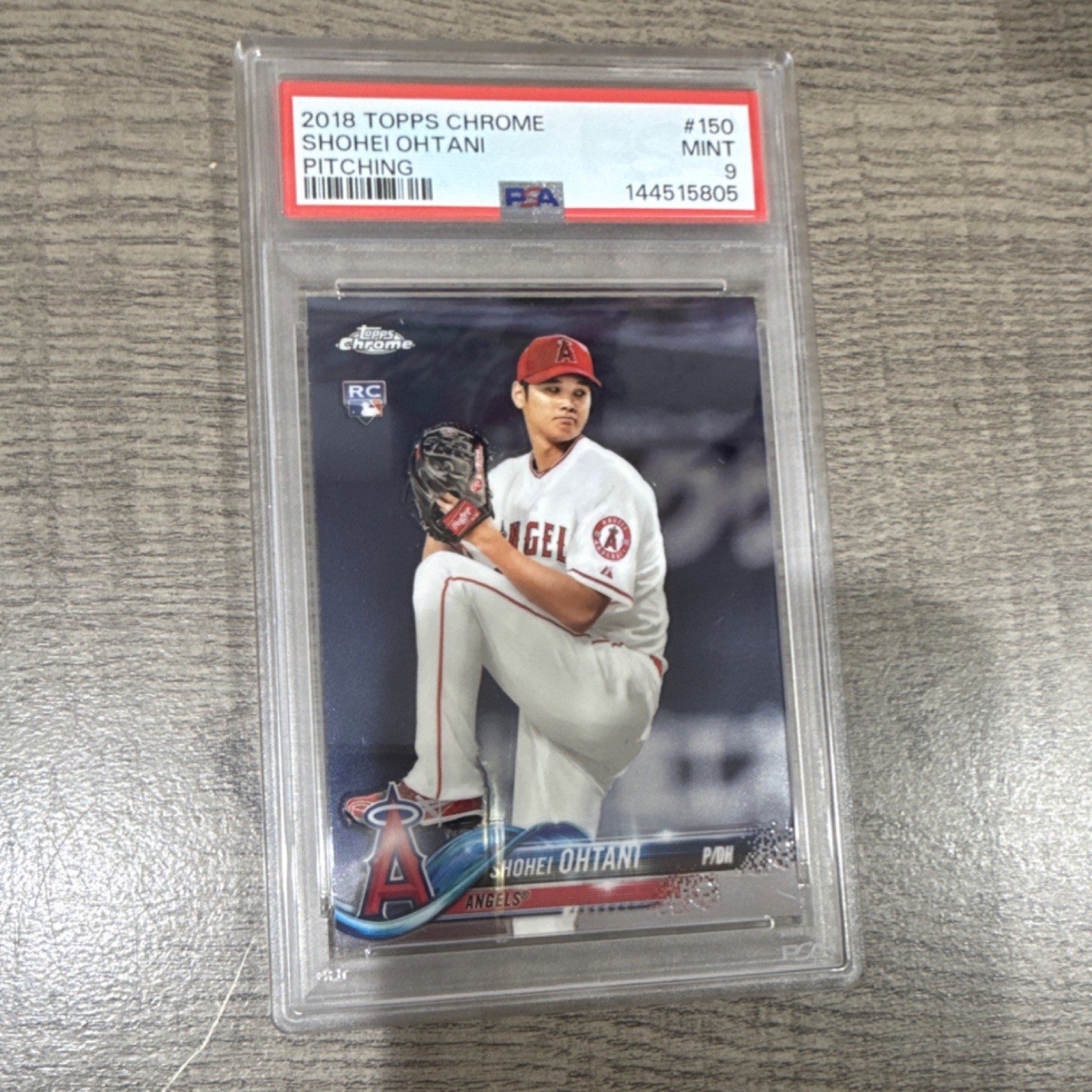 Topps 2018 Chrome Shohei Ohtani Rookie White Jersey #150 PSA 9 Angels