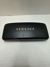 Versace Hard Cover Clam Shell Style Eye Glasses Case Black/Gold Logo