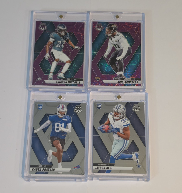 Panini 2024 Mosaic NFL Football 4-Card Lot Prizm Mitchell Armstead  And 2 RC's