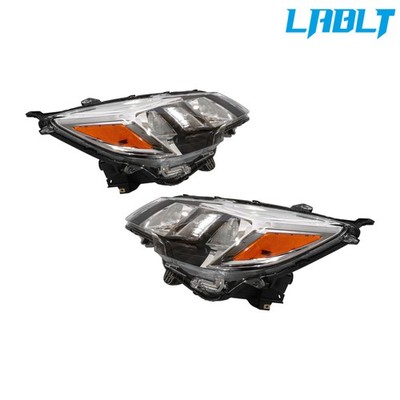 LABLT Left+Right Headlights Halogen Chrome For 2021-2024 Mitsubishi Mirage /G4