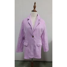 Women's Solid Color Short Wool Blend For Blazer Jacket for Casual Suit Styling