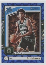 2024-25 Panini Donruss Rated Rookie Blue Explosion 30/45 AJ Johnson #222 12tf