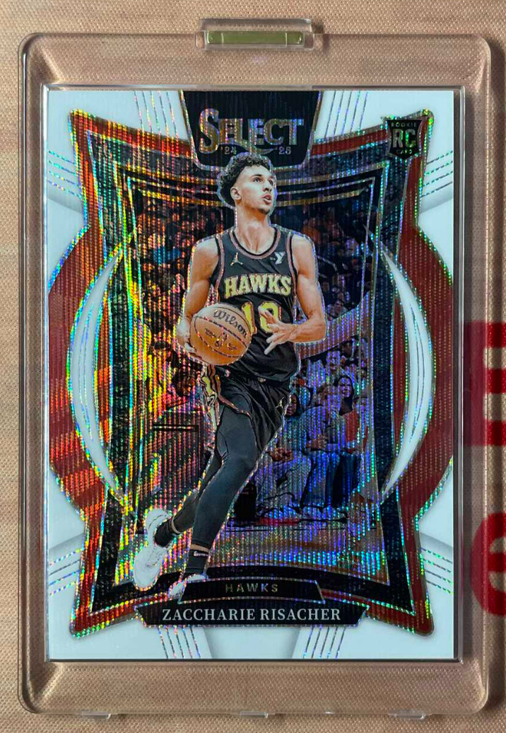 Zaccharie Risacher 2024-25 Panini Select 97/99 Concourse White Wave RC #86