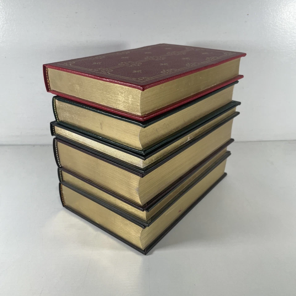 Lot Of 6 FRANKLIN LIBRARY full leather books Decor Collectible Hardcovers Foto 3 de 3