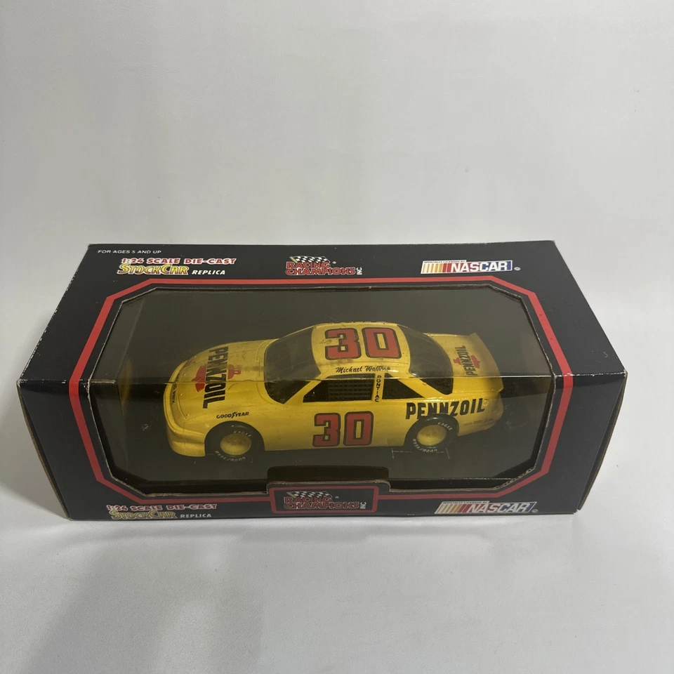 Réplica de coche de stock Nascar Racing Champions 1992 1:24 Pennzoil Michael Waltrip #30 Foto 2 de 4