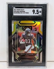 2021 Select Club Level Dazz Newsome RC #298 Black/Gold Prizm Die-Cut SGC 9.5 MT+
