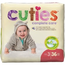 Cuties Complete Care Baby Diapers, Size 3