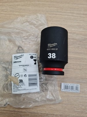 Milwaukee 4932480397 Black IMPACT 38mm DEEP Socket 3/4'' Drive