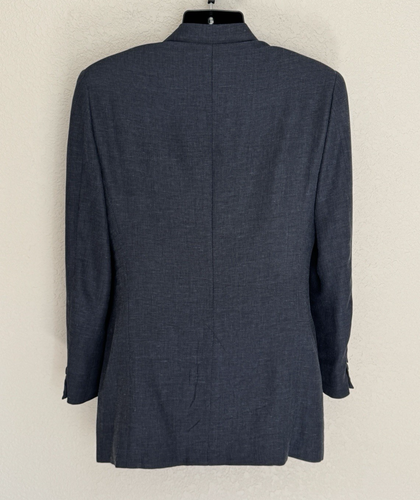 Vtg 90s Linen Blazer Giorgio Armani Men's 38R Le Collezioni Minimalist Wedding - Picture 4 of 18
