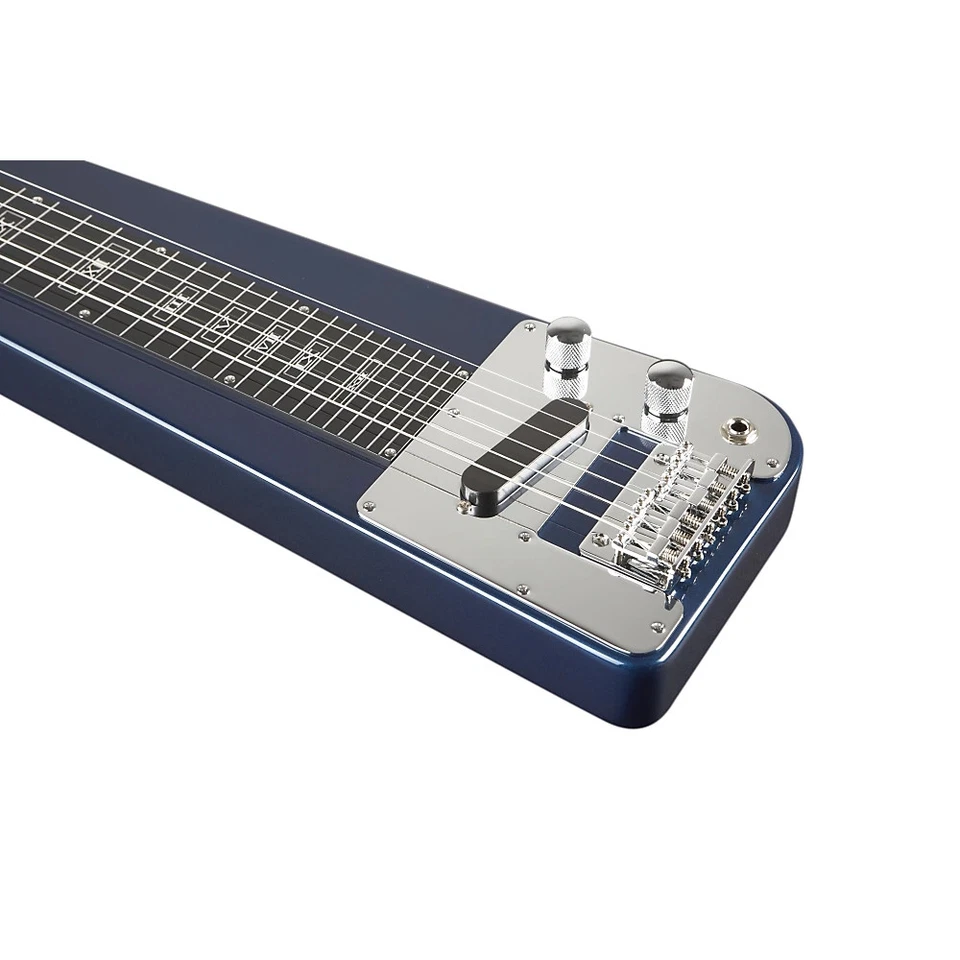 Guitarra Rogue RLS-1 Lap Steel con soporte y estuche azul metálico Foto 3 de 4