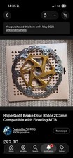 Hope Gold Brake Disc Rotor 203mm Compatible with Floating MTB