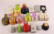 Scrapbooking Paper Punches Lot of 19 Circle Oval Scalloped Nice mixed Lot