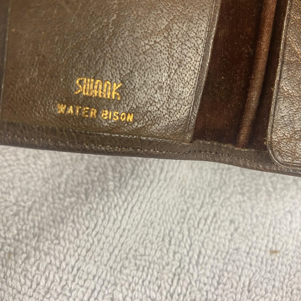 Vintage Swank Water Bison Leather Key Case 6 Hook Organizer with Insert USA - Image 2 of 4