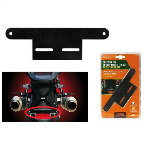 PER HONDA HORNET 600 KIT PORTATARGA REGOLABILE MOTO OMOLOGATO+4 FRECCE A LED+L - Foto 5 di 7