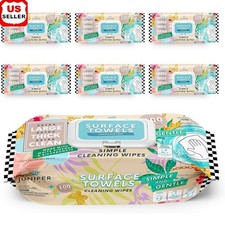 Biodegradable Multi-Surface Cleaning Wipes Hypoallergenic Lint-Free Extra Thick