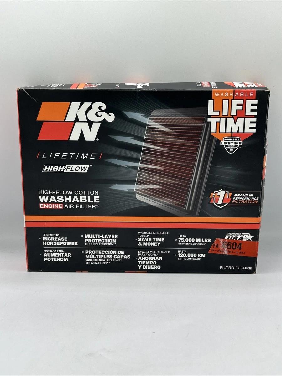 K&N YA-6604 Filtro De Aire De Alto Flujo Para Yamaha XT660R Y XT660X SUPER MOTARD (2004-2009) – Lavable Y Reutilizable