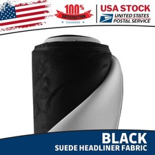 Black Suede Headliner Fabric Material 60"x60" Car Interior Roof Liner Upholstery