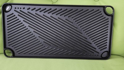 Chefmate Cast Aluminum Reversible 2 Burner Grill Griddle Cooking Grilling NIP