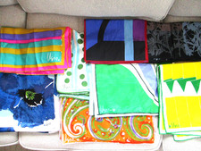 8 Vintage Vera Neumann Ladybug Assorted Scarf Lot Silk Nylon Japan