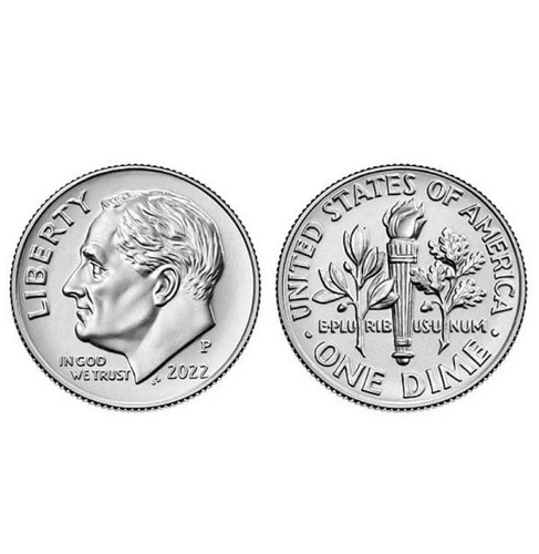 2022 -P  BU  UNC   ROOSEVELT DIME