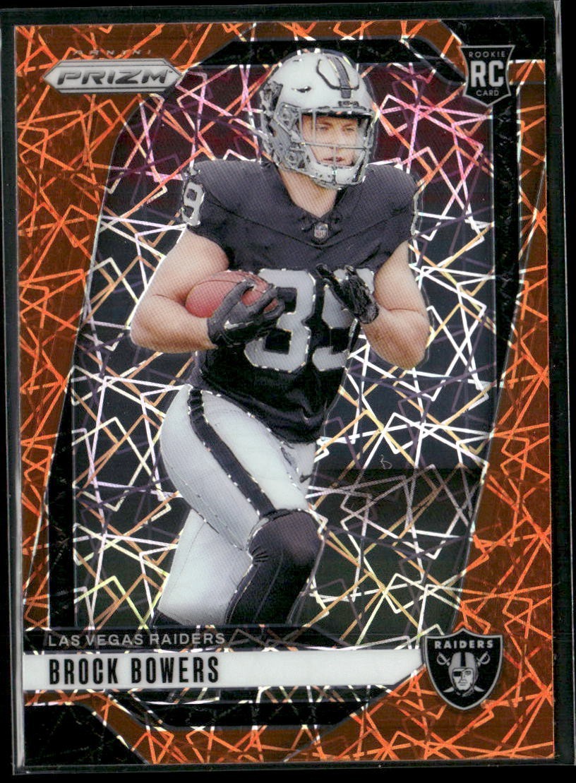2024 Panini Prizm Brock Bowers Orange Lazer Prizm RC #315