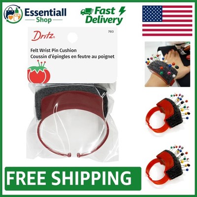 Versatile 703 Felt Wrist Pin Cushion - Secure & Convenient for Every Seamstress