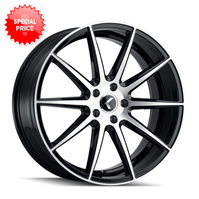 KRAZE KR194 Cosmos 18X8 5x120 ET40 Gloss Black with Machined Face (Qty of 1)