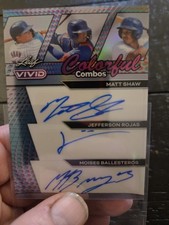 Leaf Vivid Triple Auto Moises Ballesteros Matt Shaw J̌efferson Rojas