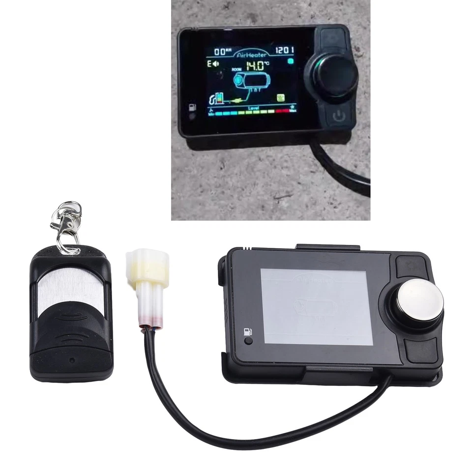 Car Exterior Accessories LCD Monitor Remote Control 12V-24V 2pcs/set Black - Image 2 of 4