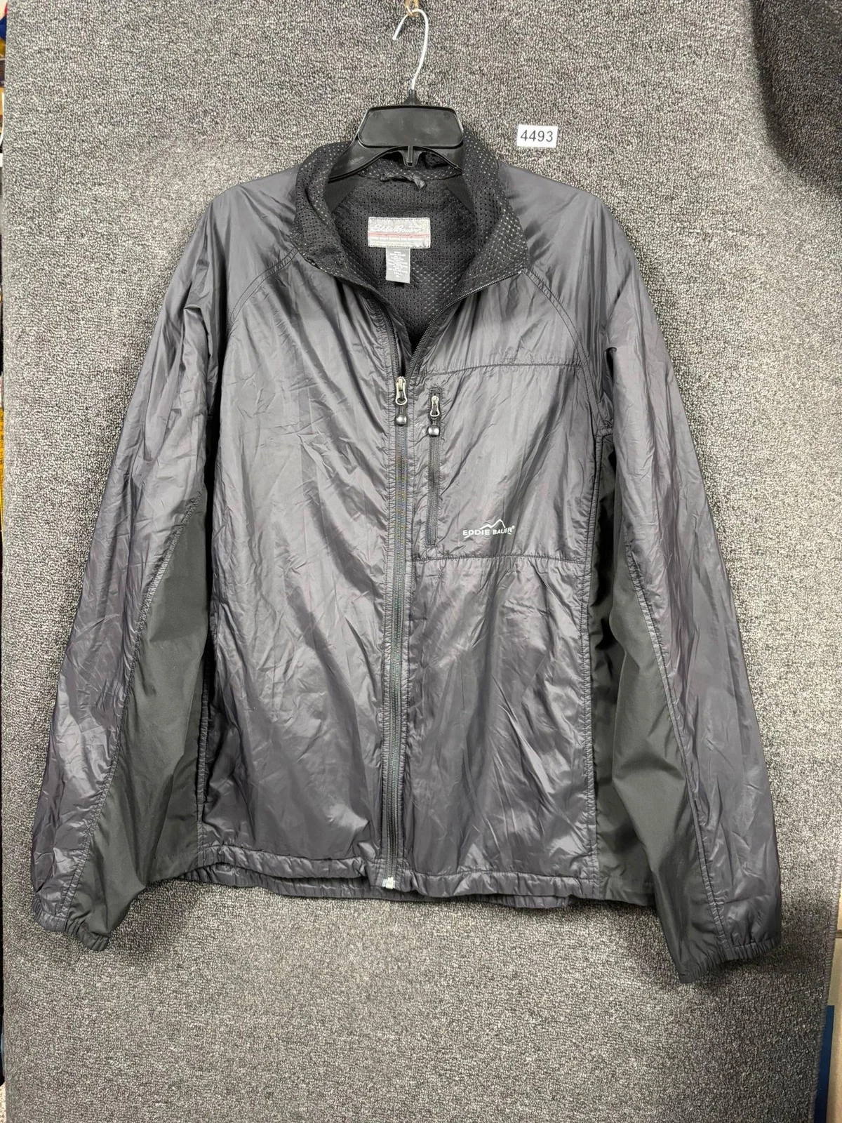 Eddie Bauer Jacket Mens XL Tall Full Zip Windbreaker Nylon Outdoor Lightweight