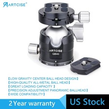 40mm Low Profile Ball Head CNC All-metal Panoramic Tripod Head 44lbs Load
