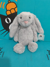 Fluffy Bashful Silver Bunny Medium Soft Plush Doll Gift Kids Toy 12in
