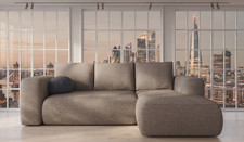 SOFAFORGE AURA  Boucle Corner Sofa Bed  Storage L-Shape RHF FREE FAST DELIVERY