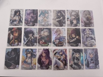 Goddess Story CCG, SR Waifu Karten Lot Von 18 Karten Top Zustand Anime Hot Waifu