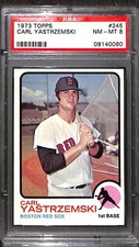 1973 Topps #245 Carl Yastrzemski PSA 8 NM-MT 09140060 