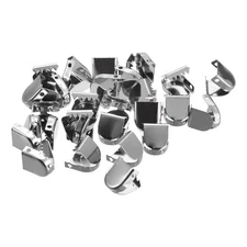 Shoelace End Clips 10x9mm Stainless Steel Shoe Lace Tips Glossy Dark Gray 30 Pcs