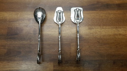 Pinzas para servir de 3 piezas Artified & Craftsmen Resource of Elegance chapadas en plata - Imagen 2 de 11