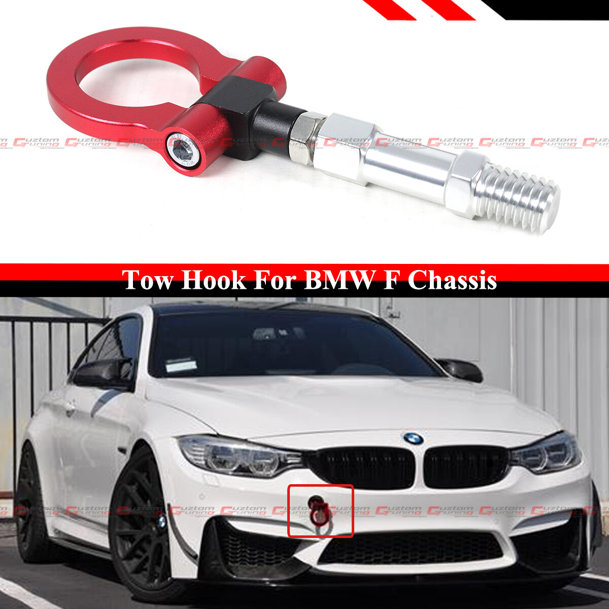 FOR BMW F22 F30 F32 F80 F82 RED FOLDING RING SCREW ON FRONT/REAR