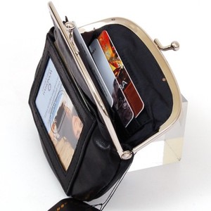 Black-Woman-039-s-Genuine-Leather-Large-coin-purse-with-ID-License-holder-New