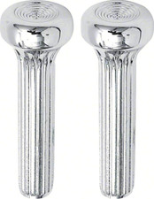 Oer Chrome Ribbed Diecast Door Lock Knob Set 1965-1990 Chevy Pontiac Olds Buick