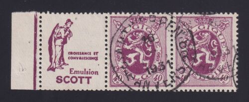Belgium 1929 Used PUB Avertising stamp SCOTT Fisherman Cob# Pu.30..........CA038