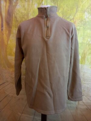 Mountain Warehouse braunes Sweatshirt mit 100 % Viertelreißverschluss. UK Herren Gr. Large
