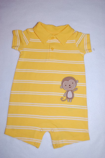 yellow romper baby boy