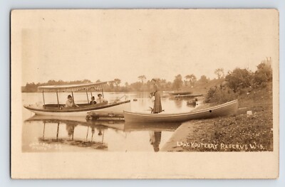 Lake Kootenay Reserve Wisconsin 1910 RPPC Postcard Divided Back Posted
