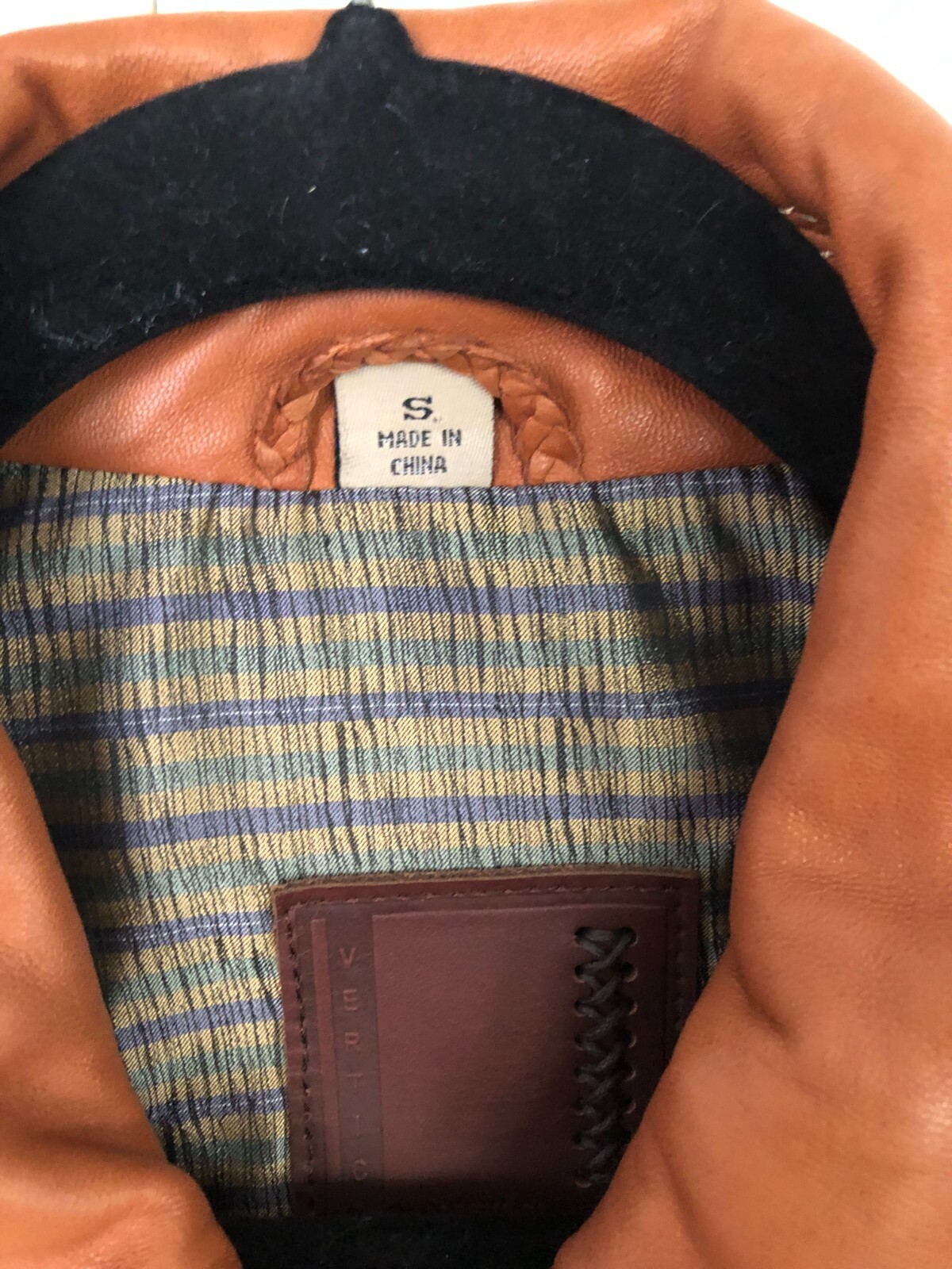 Vertical by Robert Comstock Caramel Lambskin Leat… - image 3