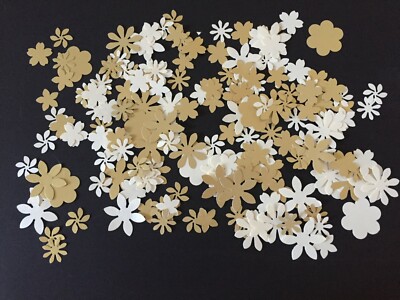 Gold & Creme Stanzblumen zum Kartenbasteln, Scrapbooking, Dekorieren Basteln