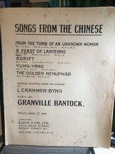 1918 UK 11x14 A FEAST OF LANTERNS Songs From Chinese 