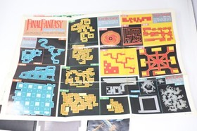 1985 Final Fantasy NES Nintendo W/ 1990 Manual, Dungeon & Game World Maps Set
