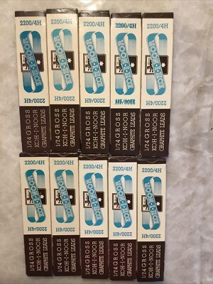 NOS VTG 10 Boxes KOH-I-NOOR 2200/4H Drafting LEADS 6 Per Box Hardtmuth Inc N J
